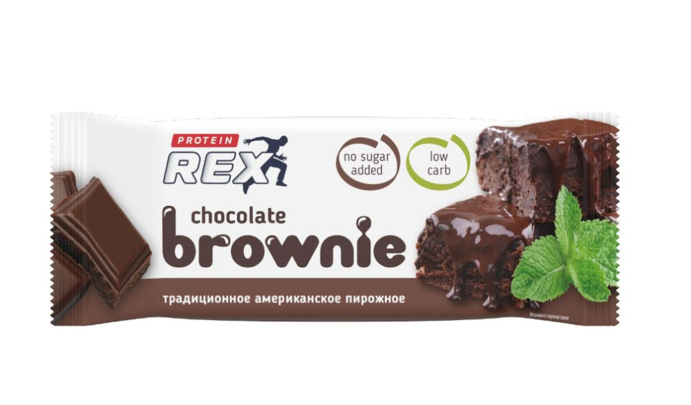 Батончик ProteinRex брауни без сахара, 50г