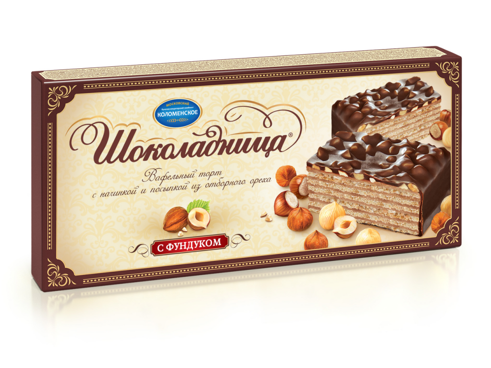 Торт Шоколадница вафельный с фундуком, 230г
