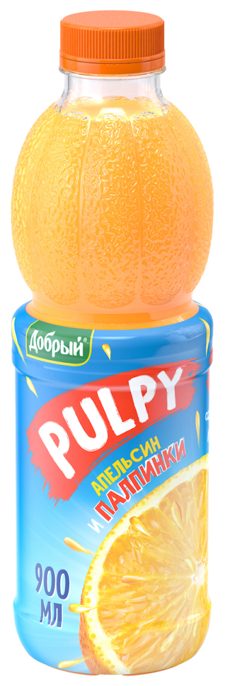 Напиток Добрый Палпи сокосодержащий из апельсина с мякотью 0,9л