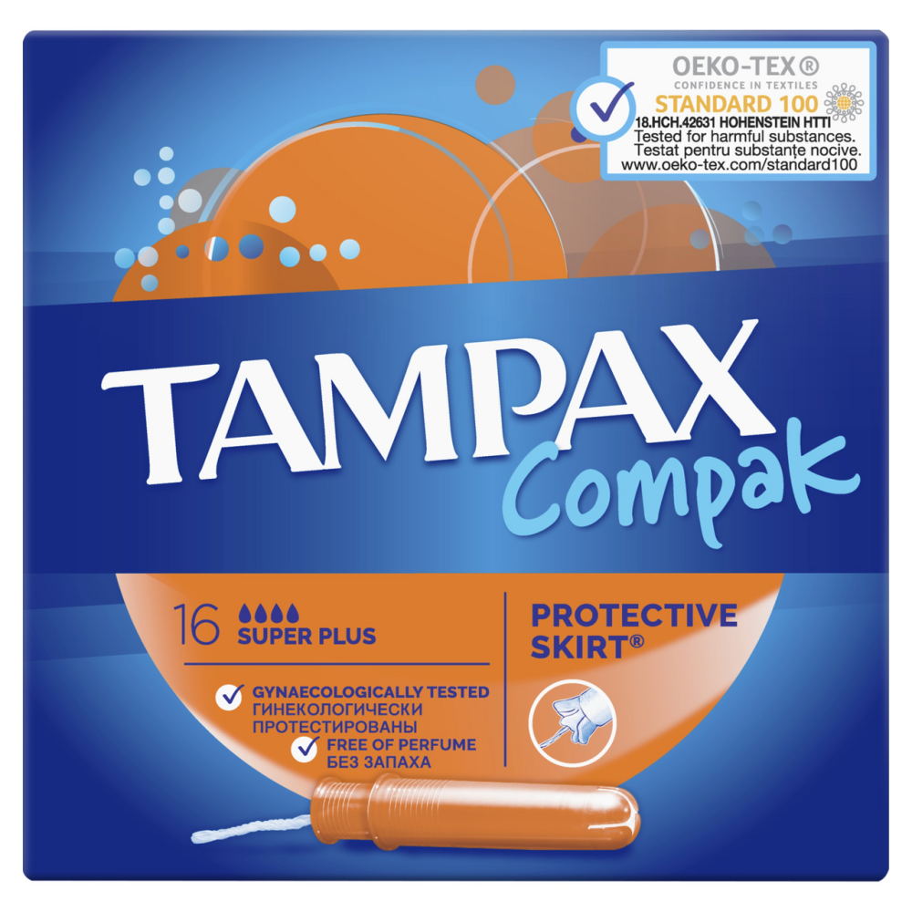 Тампоны Tampax Compak super plus 4 капли 16 штук
