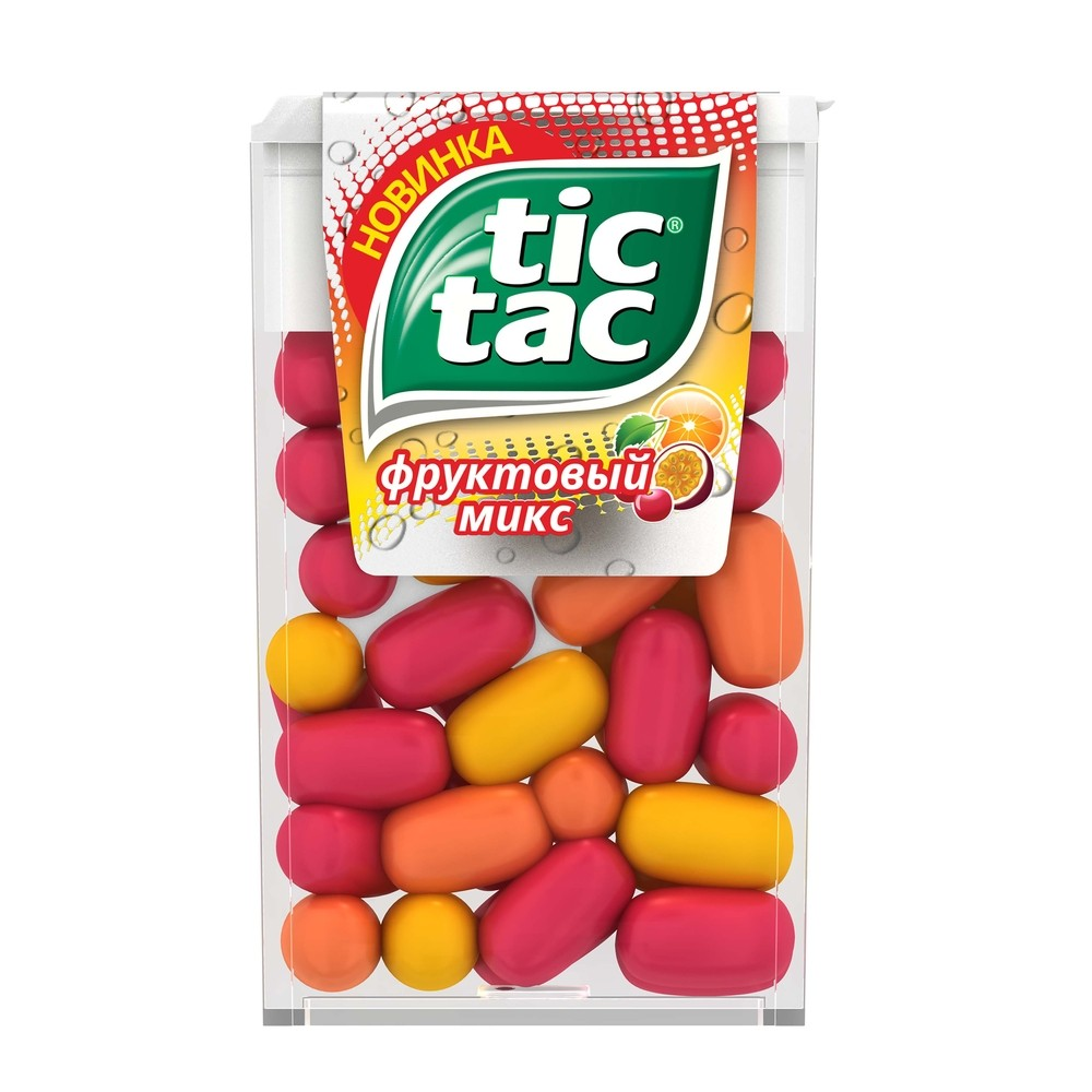 Драже Tic Tac фруктовый микс со вкусом вишни апельсина и маракуйи 16 г