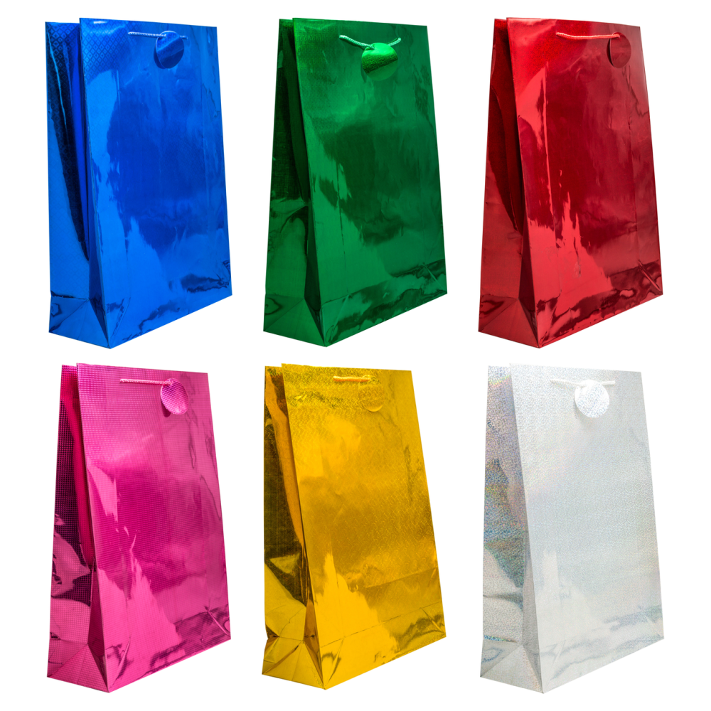 Winter Wings Пакет подарочный голография 33х46х10,2см