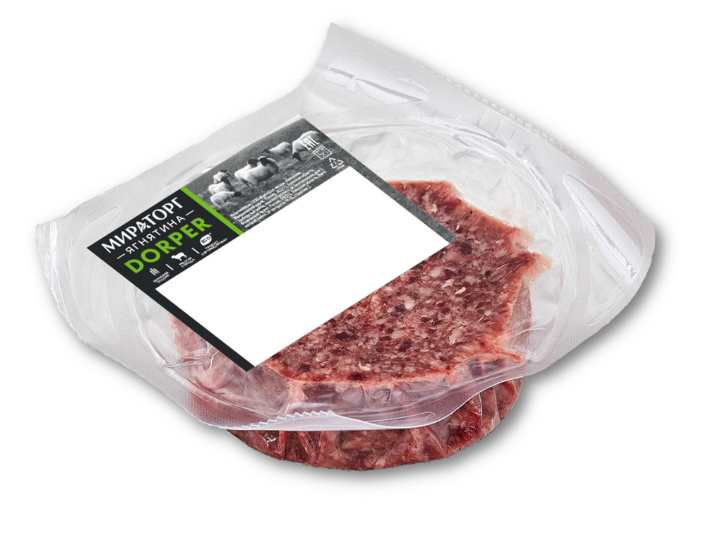 Бургер Мираторг их говядины и ягнятины Dorper охлажденный, 300г