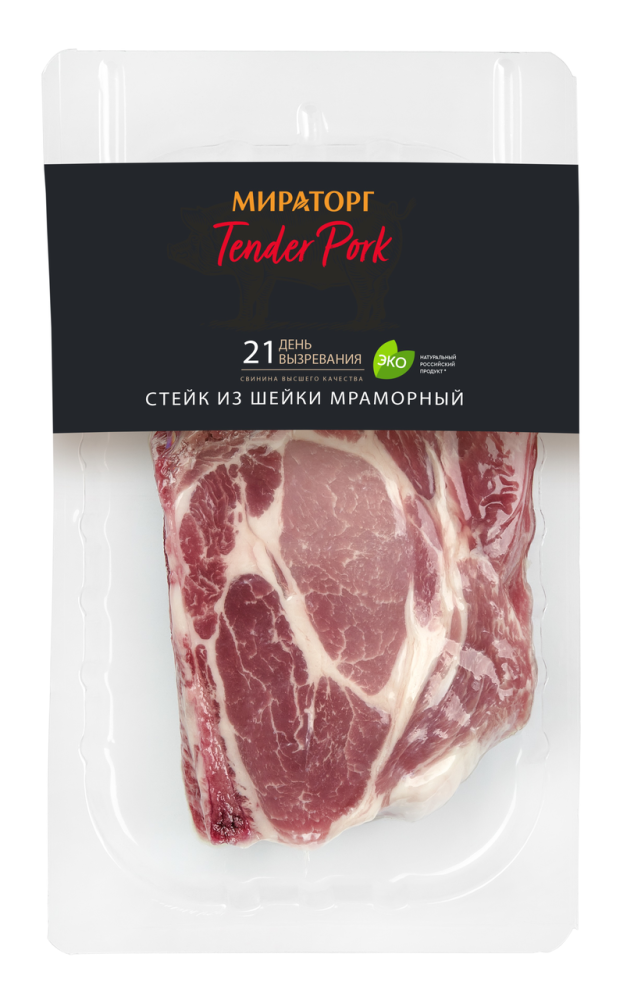 Стейк из шейки свинины Мираторг Мраморный Tender Pork охлажденный 280 г