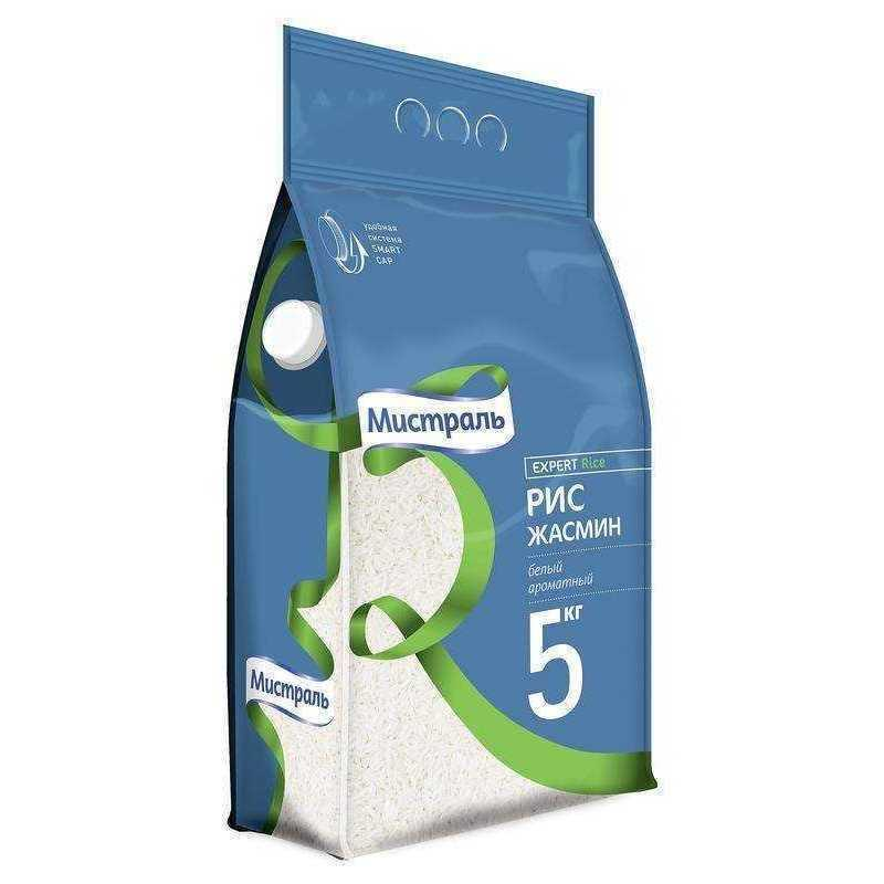 Рис Мистраль Жасмин expert белый ароматный 5 кг