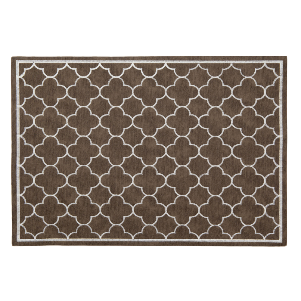 Салфетка Remiling Household Grace коричневый с вышивкой, 43 x 30см