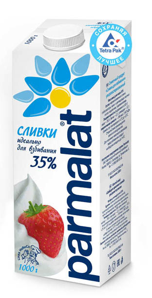 Сливки Parmalat стерилизованные 35% 1 л