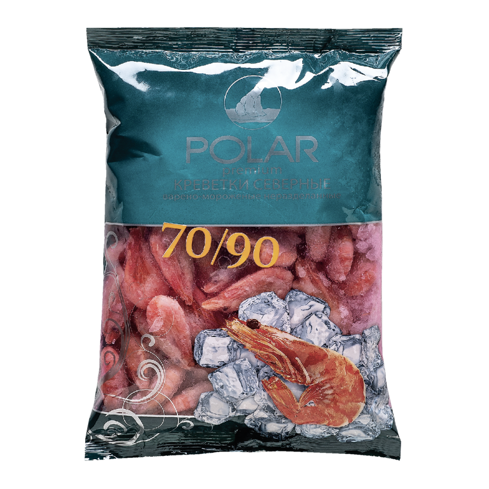 Креветки Polar Premium варено-мороженые 70/90 1кг