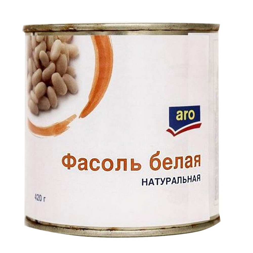 Фасоль ARO Белая натуральная, 420 г