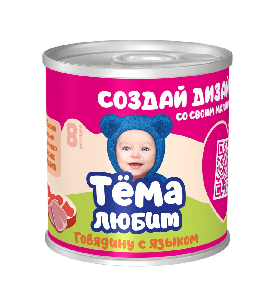 Пюре Тема говядина-язык, 90г