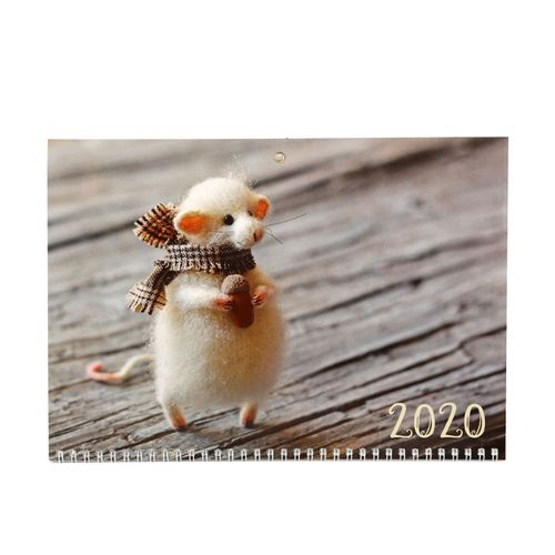 Календарь Арт и Дизайн Мышь в шарфе 2020
