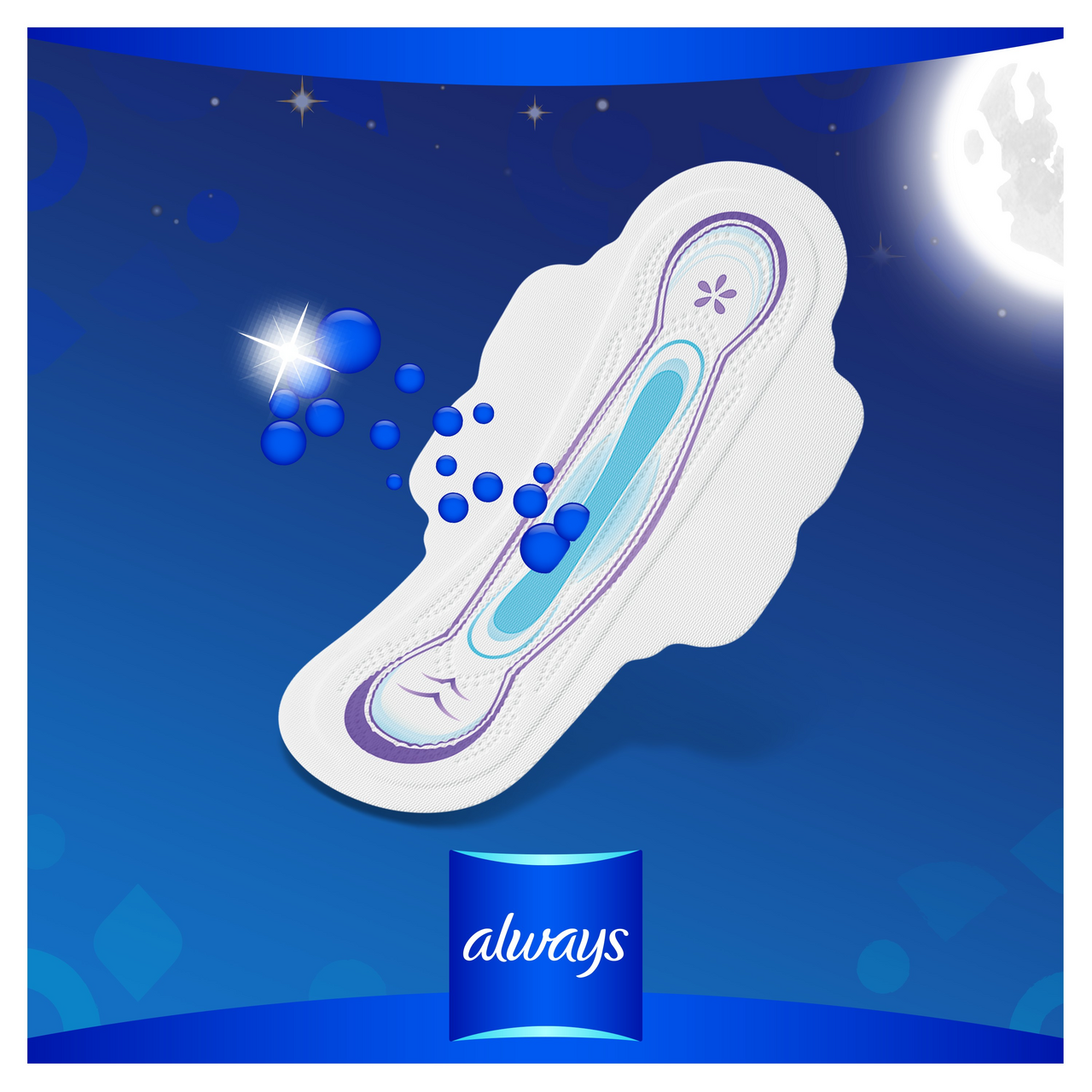 Прокладки Always Ultra Night 6 капель 7 штук