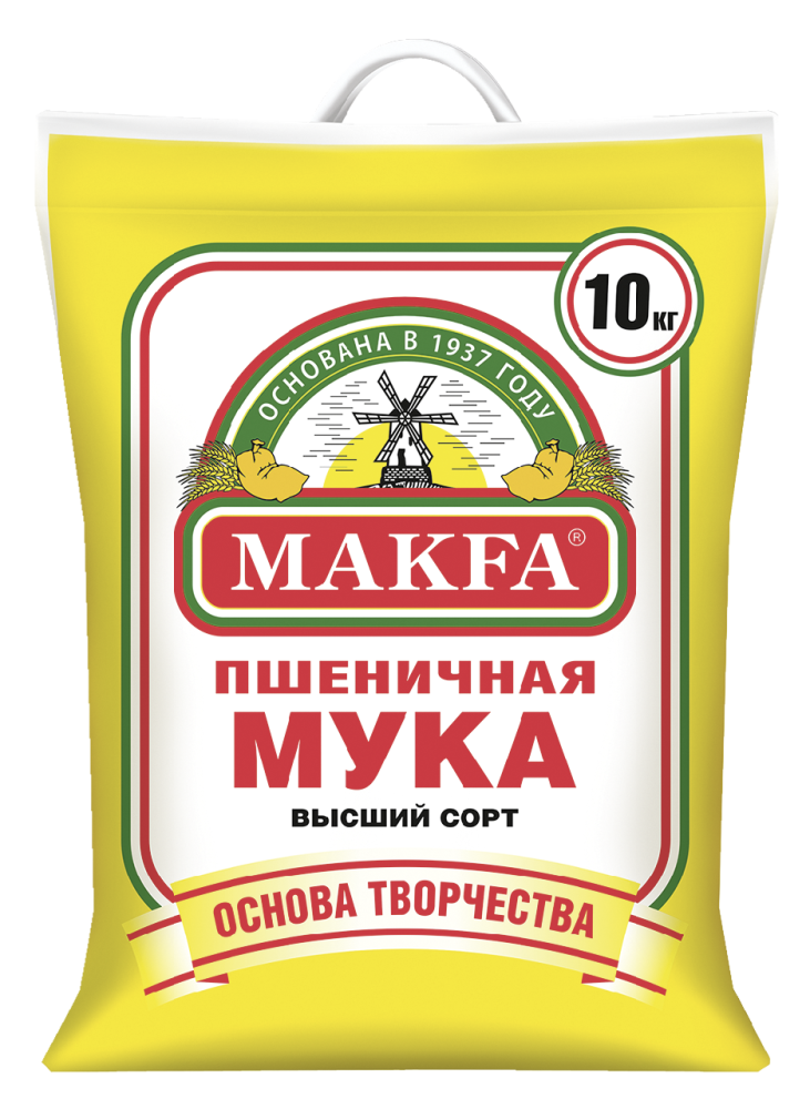Мука Makfa пшеничная высший сорт 10 кг