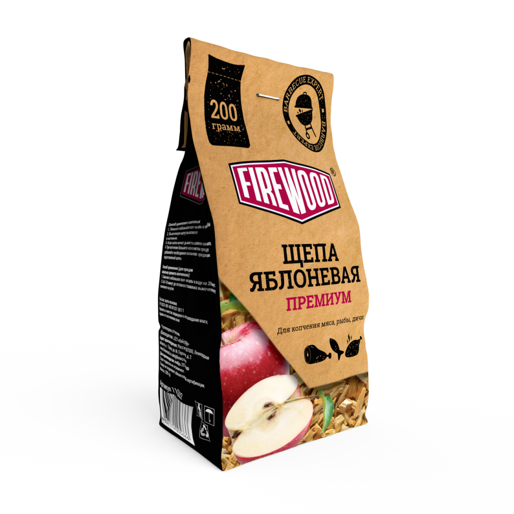 Щепа FireWood для копчения яблоневая 200 г
