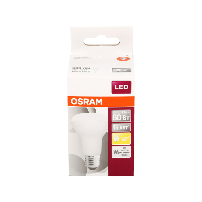 Лампа светодиодная Osram LED R63 E27 7 Вт теплый свет