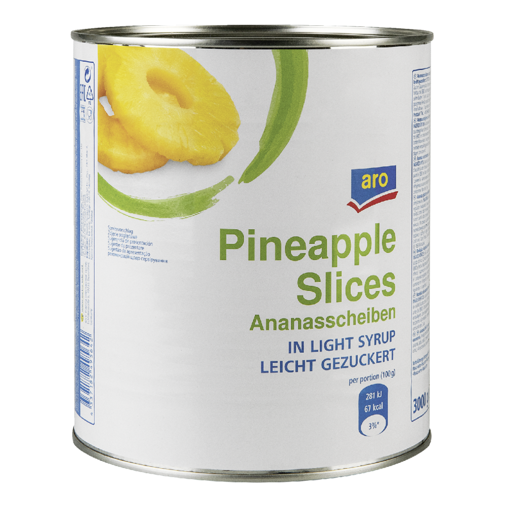 Ананасы колечки ARO, 3100мл
