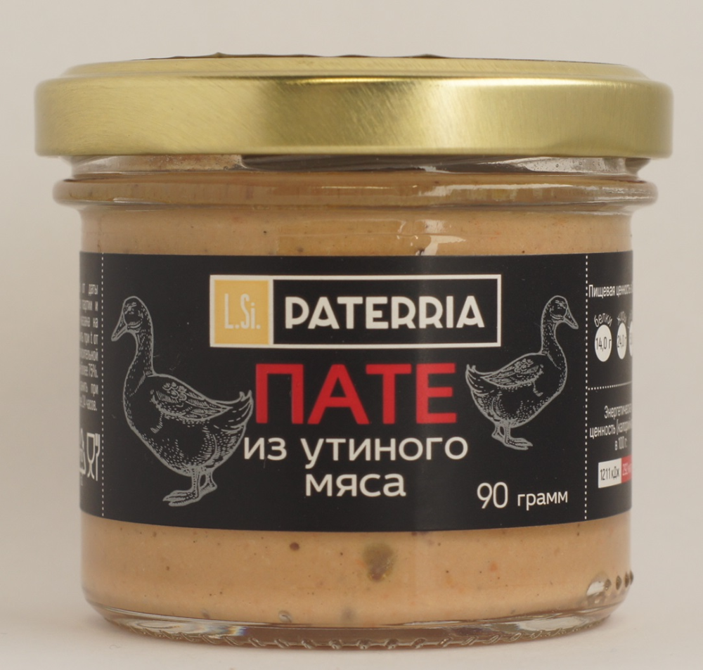 Пате Paterria из утиного мяса, 90г
