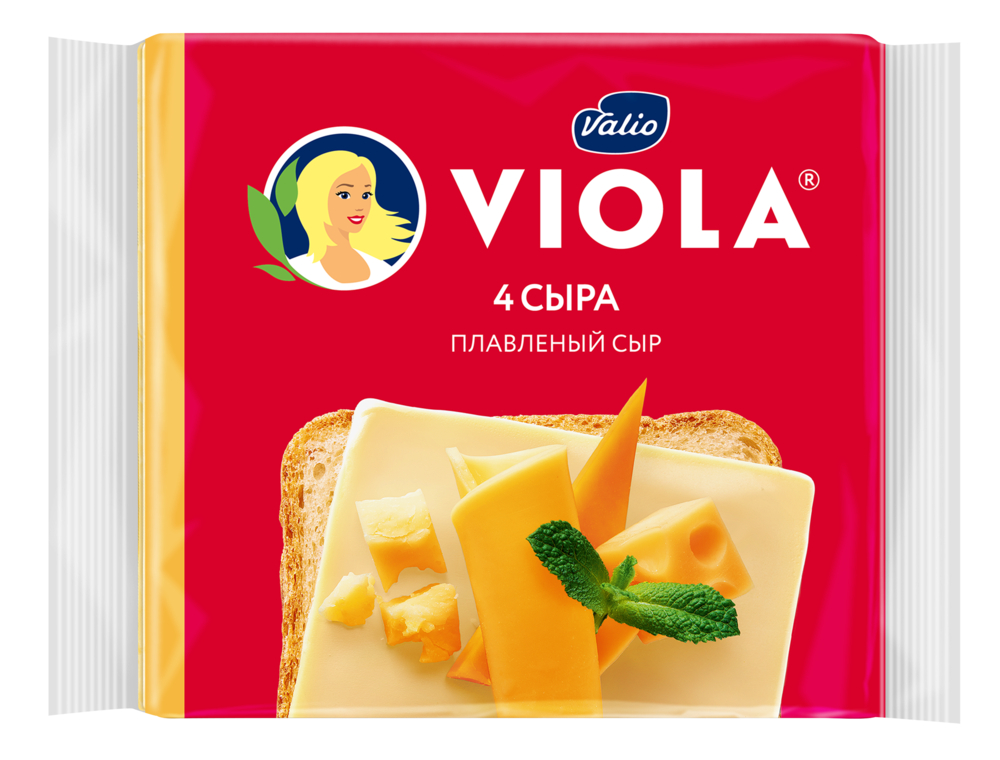 Сыр плавленый Viola Четыре сыра в ломтиках 45% 140 г