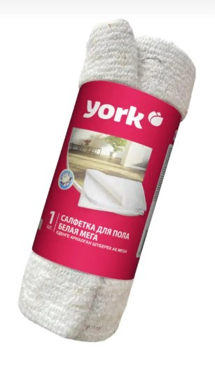 Салфетка для пола York Мега хлопковая белая, 80 х 100см