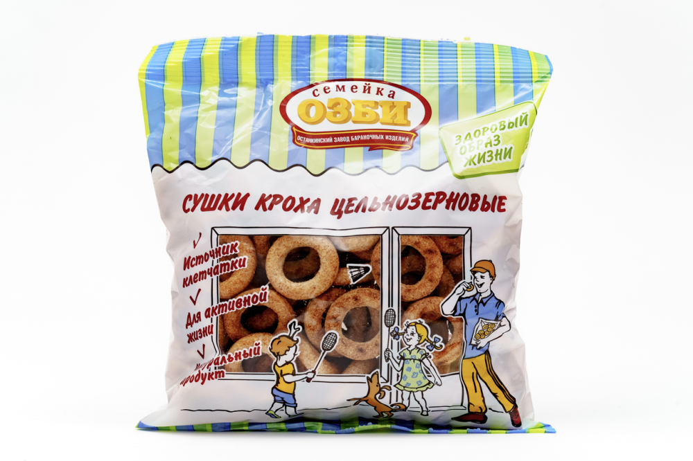 Сушки Семейка ОЗБИ Кроха цельнозерновые 200 г