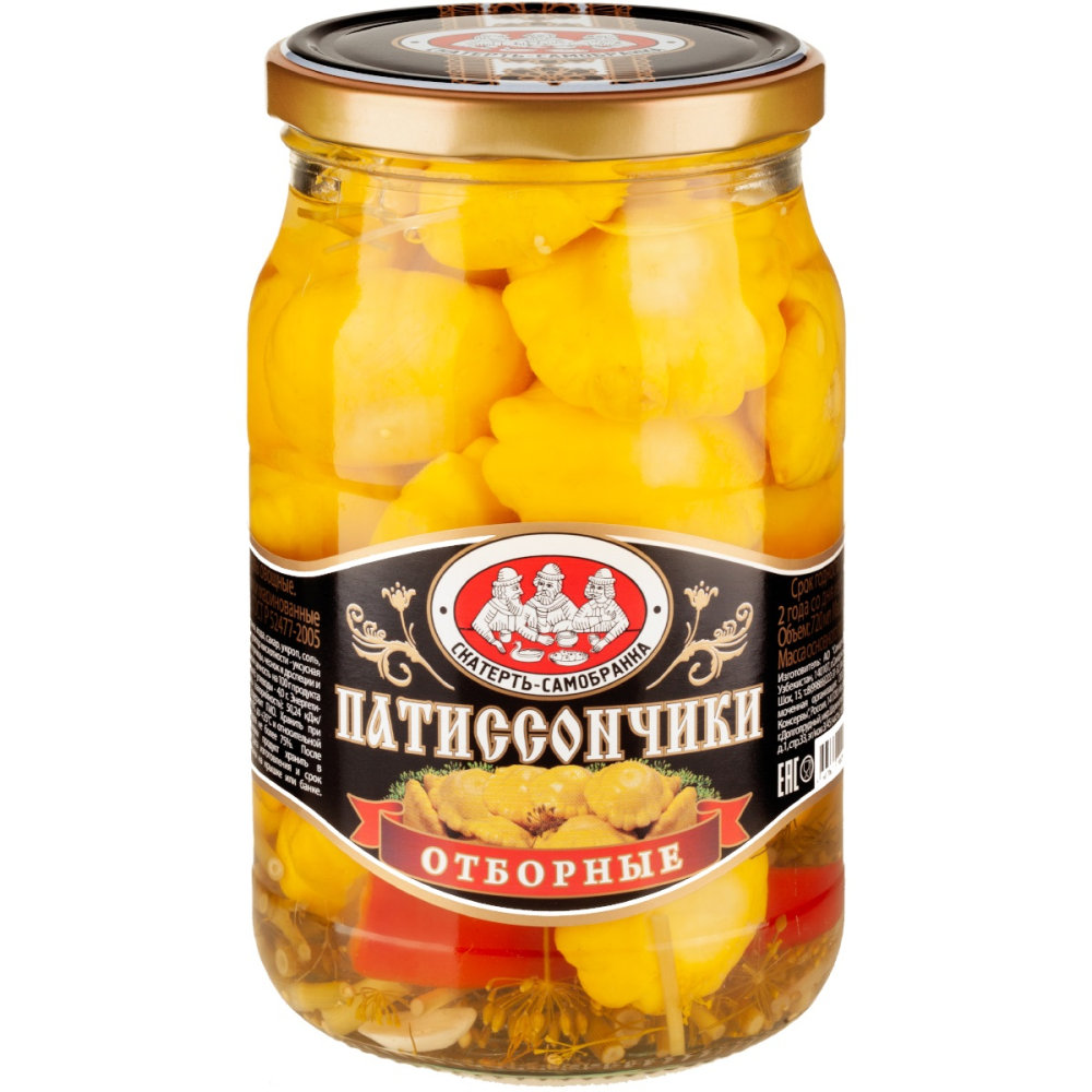 Патиссончики Скатерть-Самобранка маринованные Отборные 680г