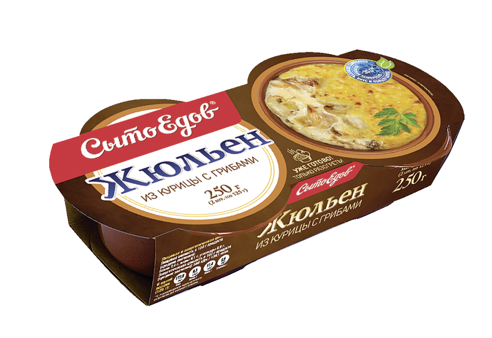 Жюльен Сытоедов с грибами готовое замороженное блюдо 2 порции по 125 г