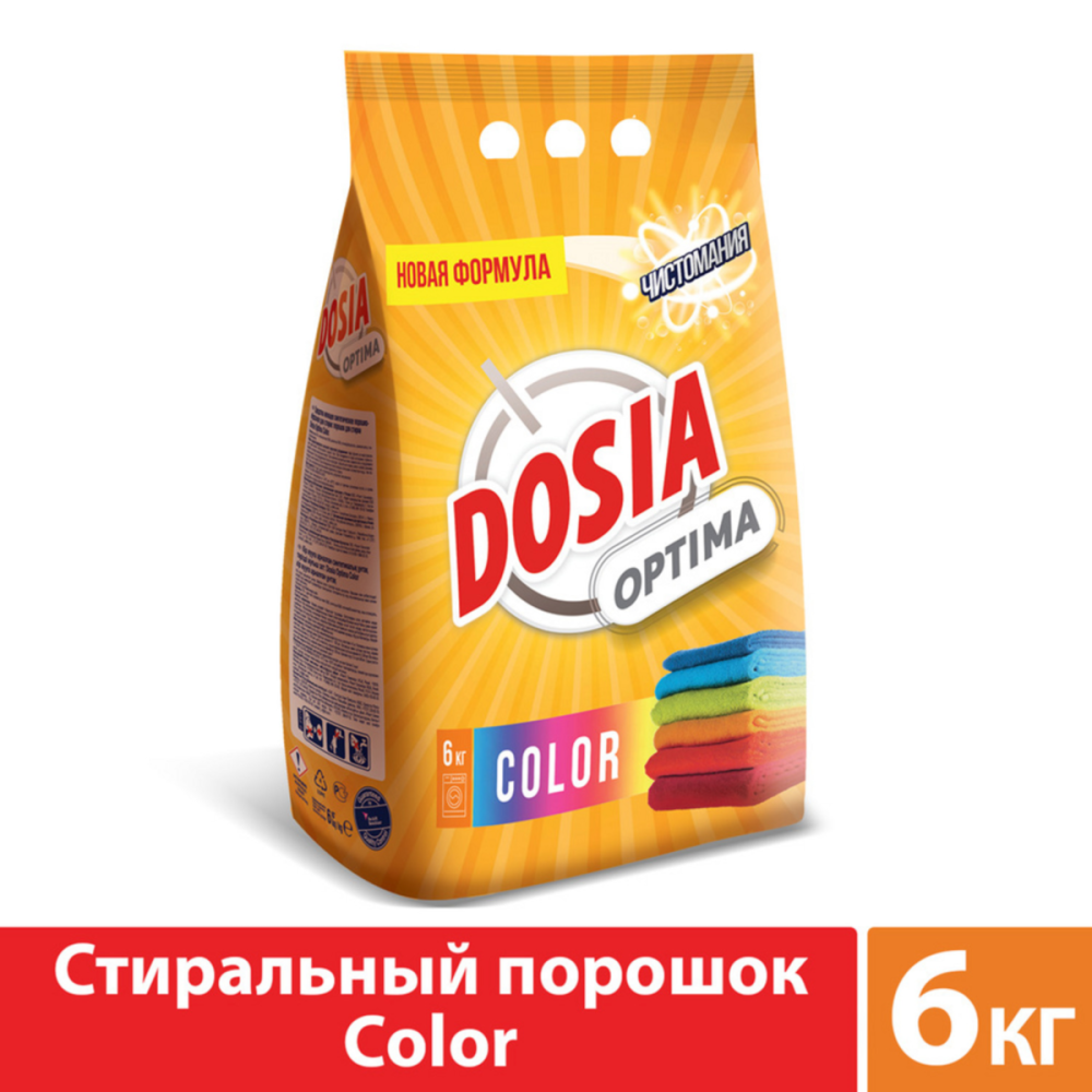 Стиральный порошок Dosia Optima Color для всех видов стирки для цветного белья 6 кг Стиральный порошок Dosia Optima Color для всех видов стирки для цветного белья 6 кг