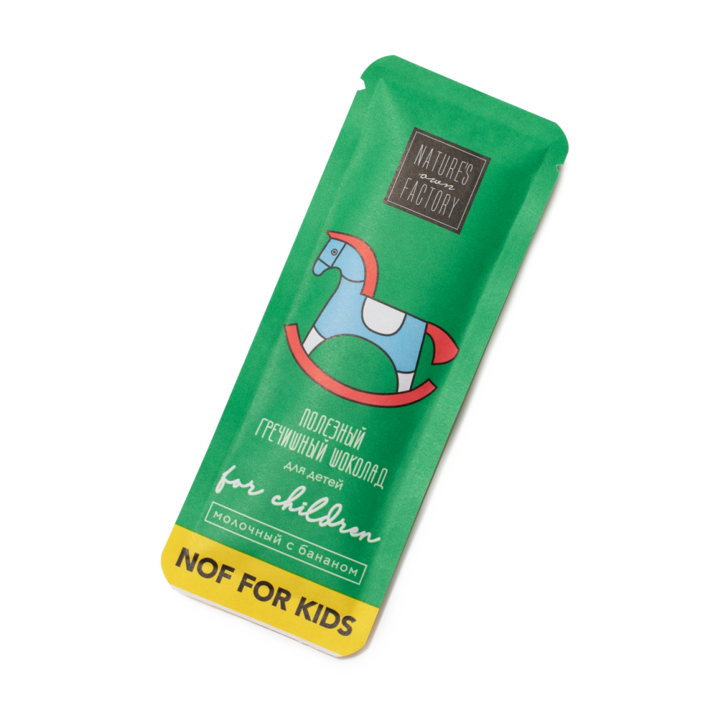 Шоколад Nature's Own Factory гречишный детский молочный с бананом, 20г