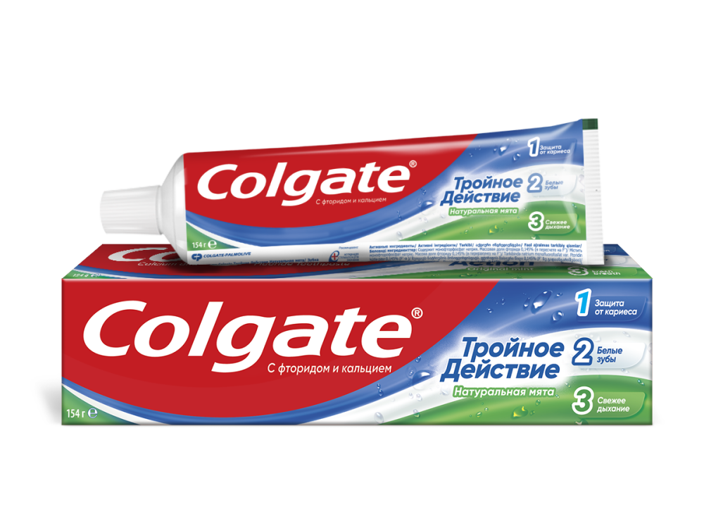 Зубная паста Colgate Тройное действие натуральная мята комплексная защита 100 мл Зубная паста Colgate Тройное действие натуральная мята комплексная защита 100 мл