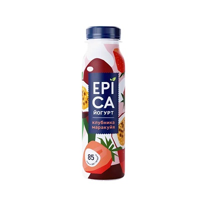 Йогурт питьевой Epica клубника маракуйя 2.5%, 260г БЗМЖ