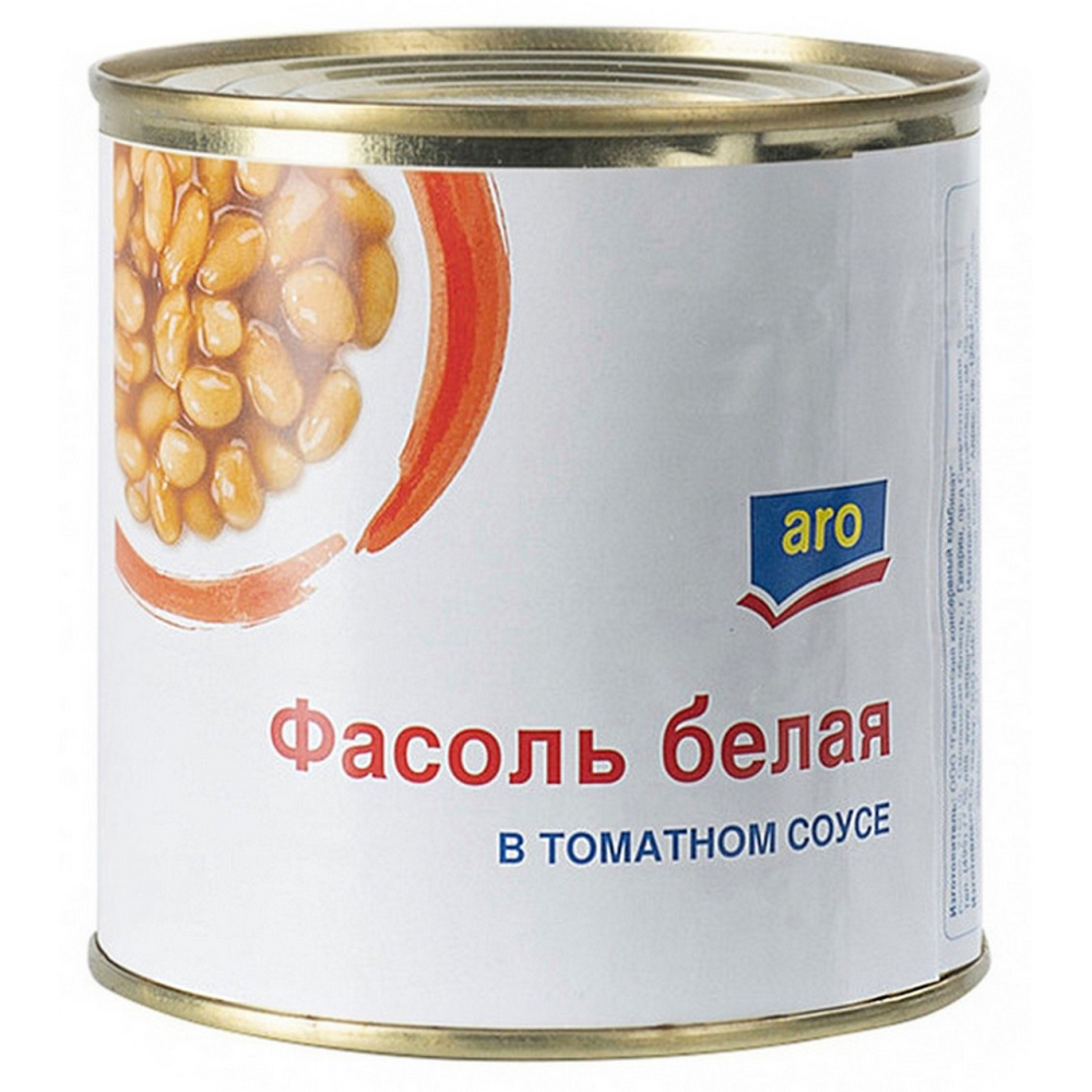 Фасоль ARO Белая в томатном соусе, 425 г