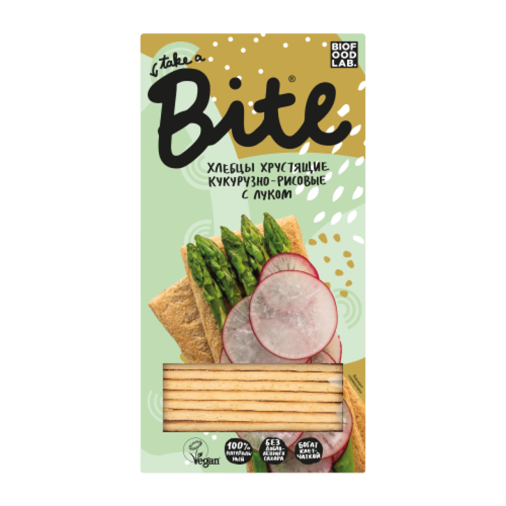 Хлебцы хрустящие кукурузно-рисовые Take a Bite с луком 150 г