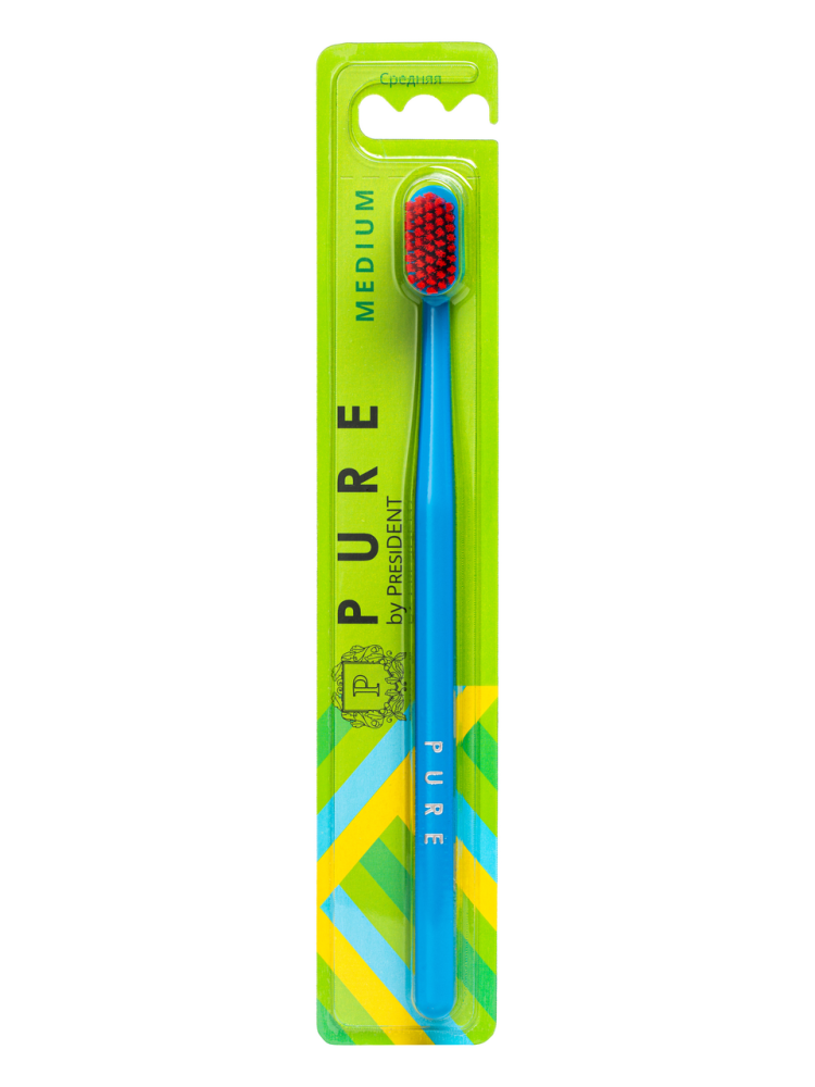 Зубная щетка PURE by President MEDIUM средняя