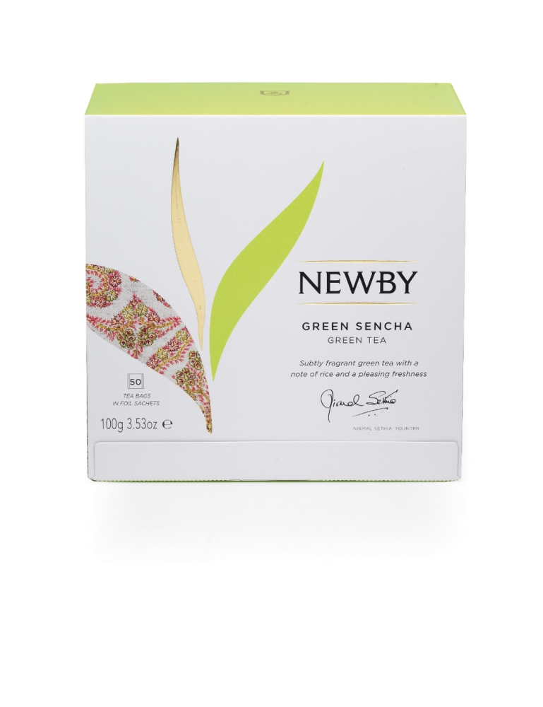 Чай зеленый Newby Green Sencha в пакетиках 2 г 50 шт
