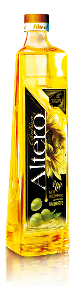 Масло Altero Gold подсолнечное рафинированное с добавление оливкового 810 мл