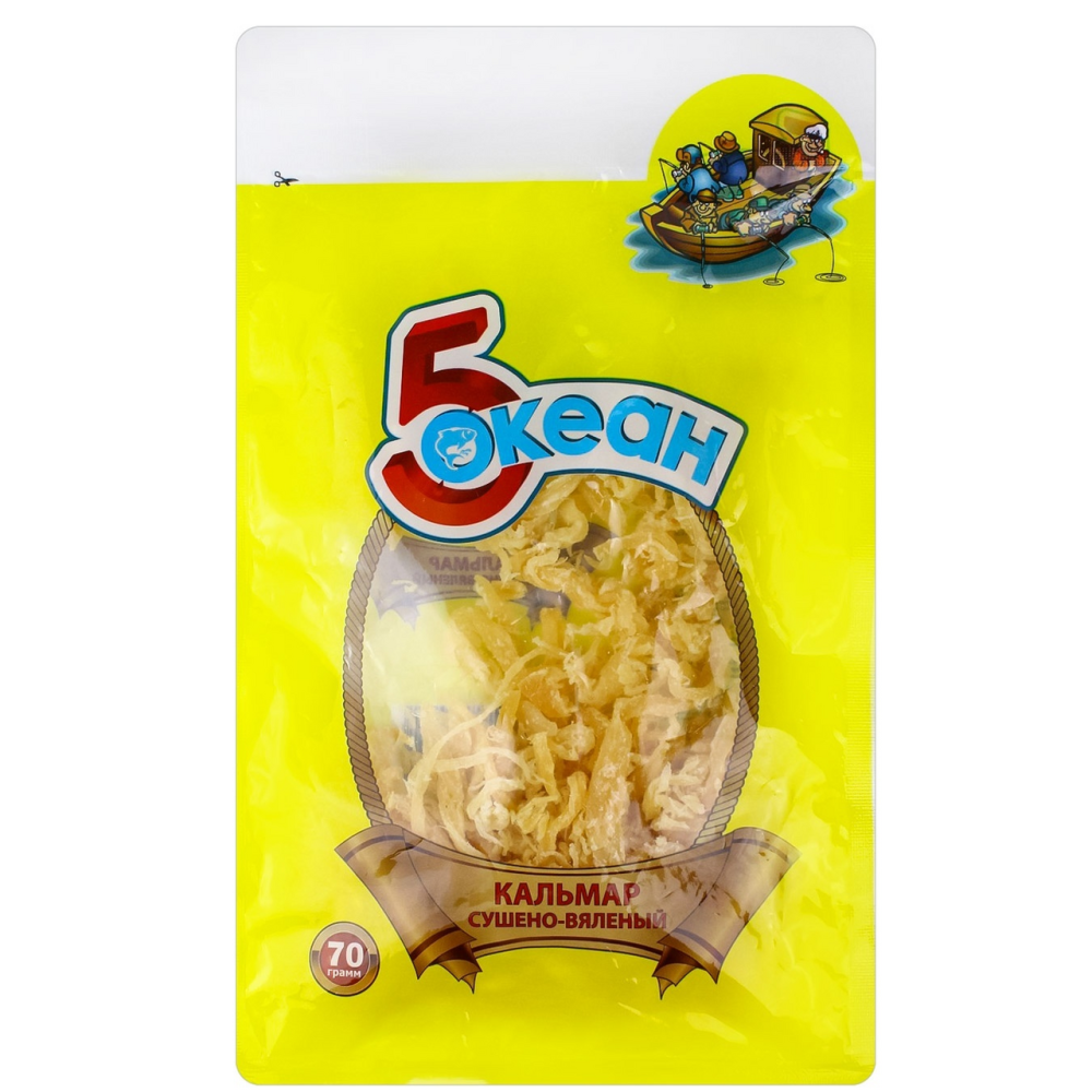 Кальмар 5 Океан сушеный 70 г