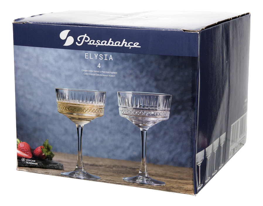 Набор бокалов-креманок для шампанского Pasabahce Elysia, 260мл х 4шт