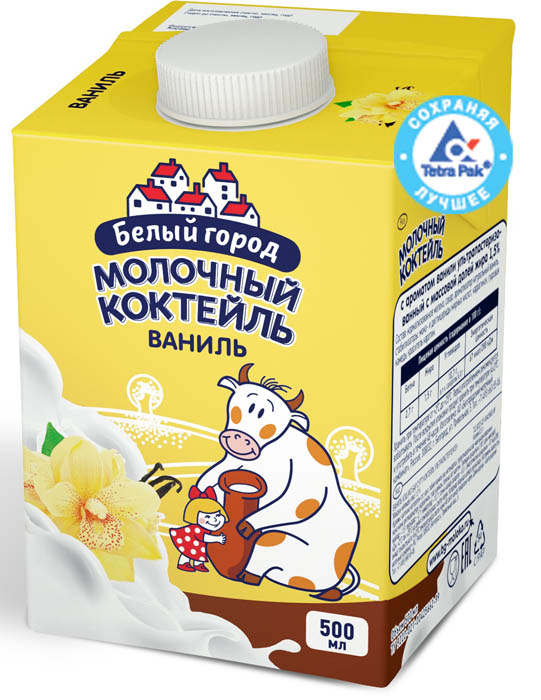 Коктейль Белый город молочный ваниль 1.5% 500 мл