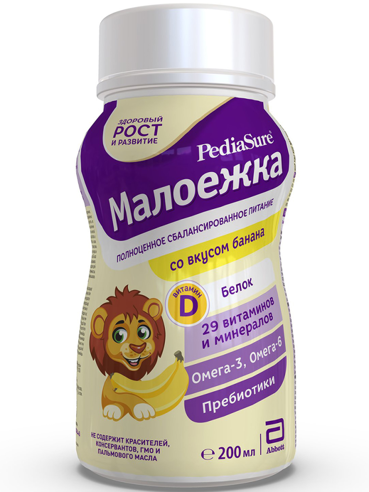 Напиток PediaSure Малоежка банан с 1 года 200 мл