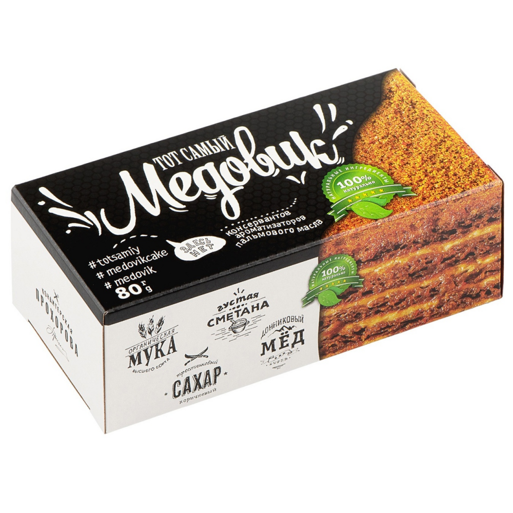 Торт Кондитерская Прохорова Медовик, 80г