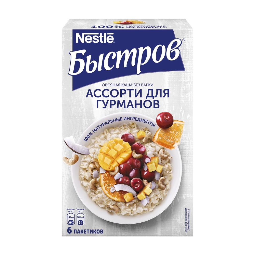 Каша Быстров Ассорти для гурманов овсяная 228 г