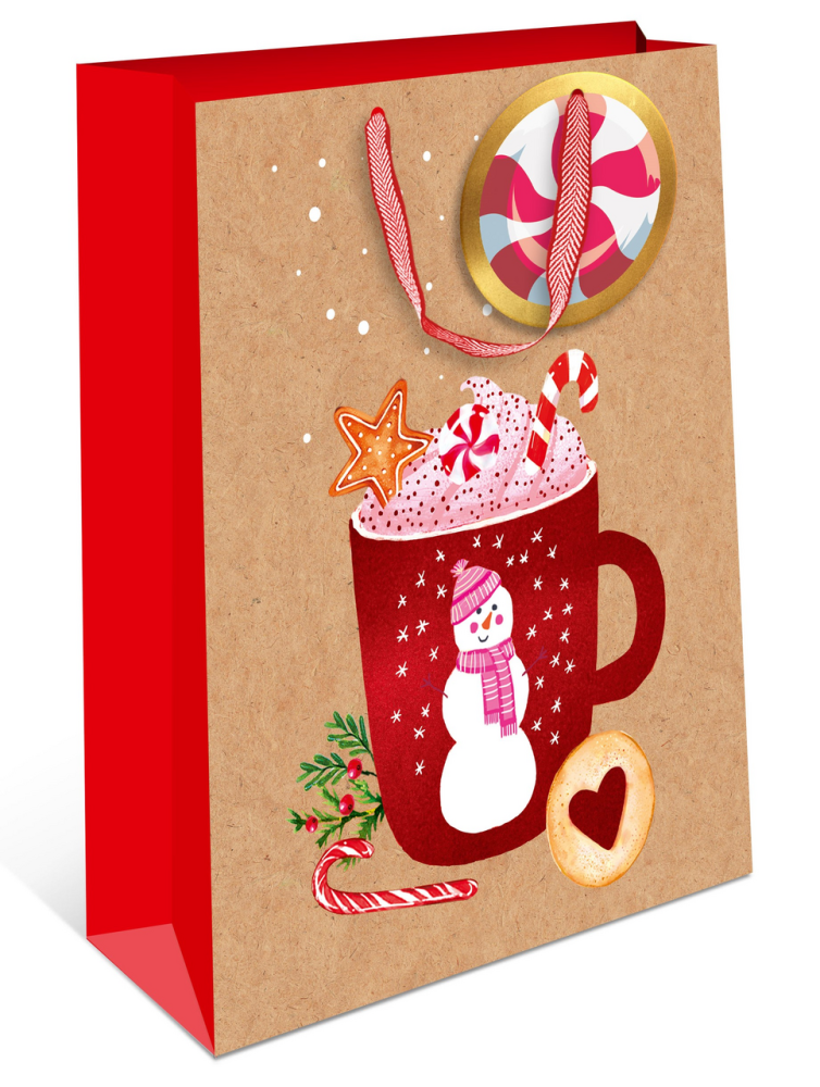 Сумка подарочная Арт и Дизайн крафтовая Premium AB, 36 x 26 x 12см