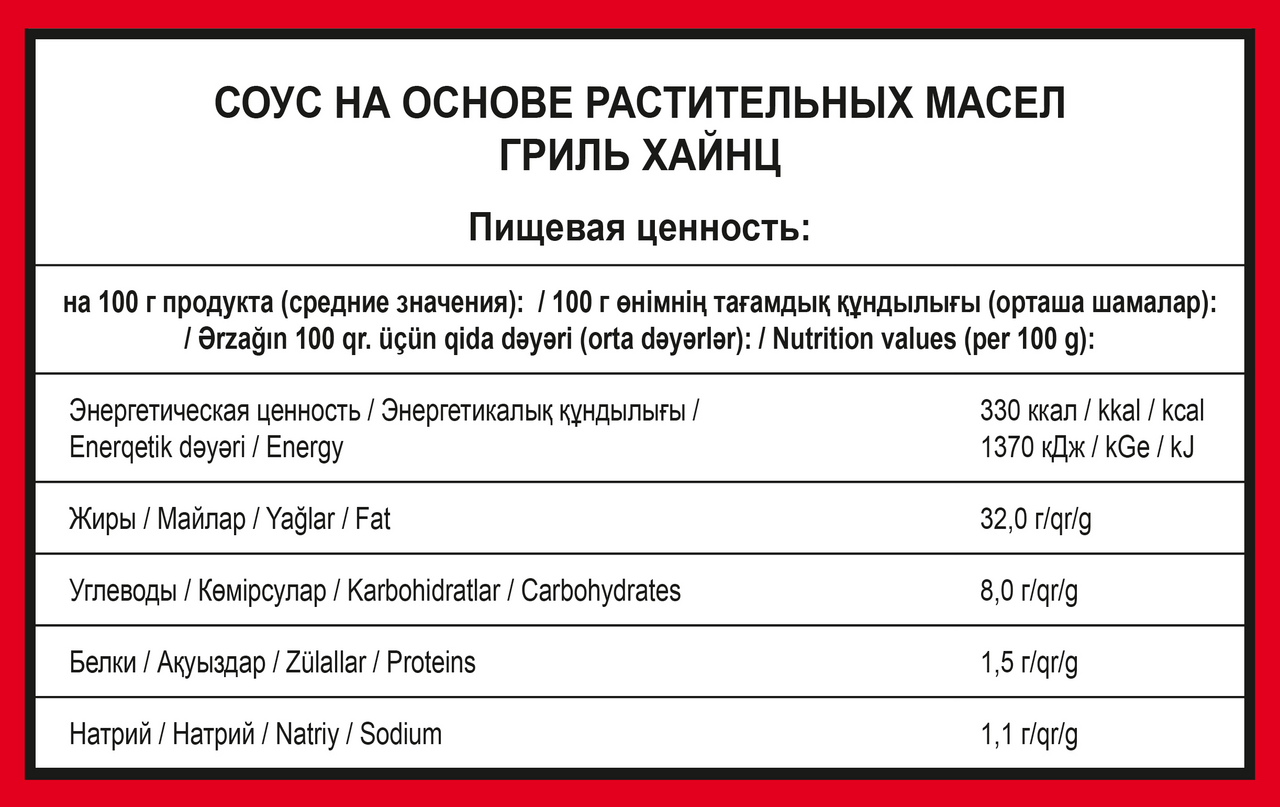 Соус Heinz Гриль 1 кг