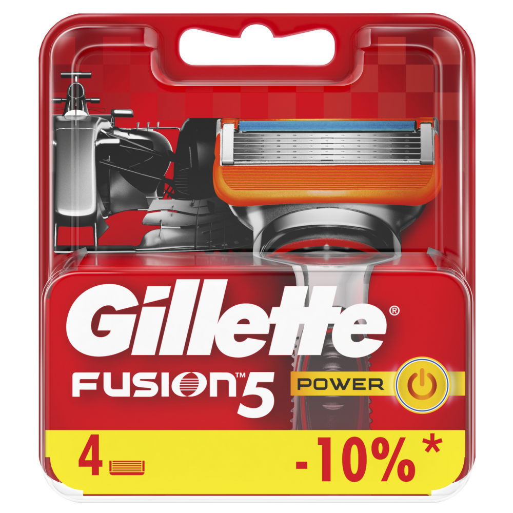 Кассеты Gillette Fusion Power сменные для бритвенного станка, 4шт