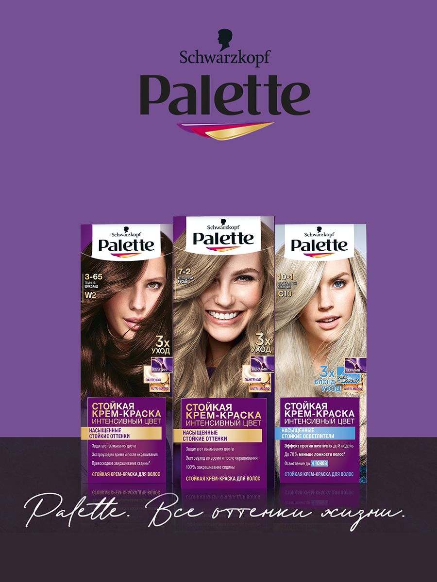 Краска для волос Palette ICC Холодный русый 7-2