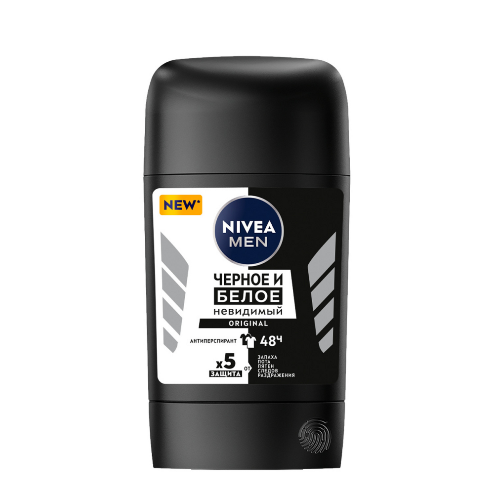 Дезодорант-антиперспирант Nivea Men черное и белое, 50мл