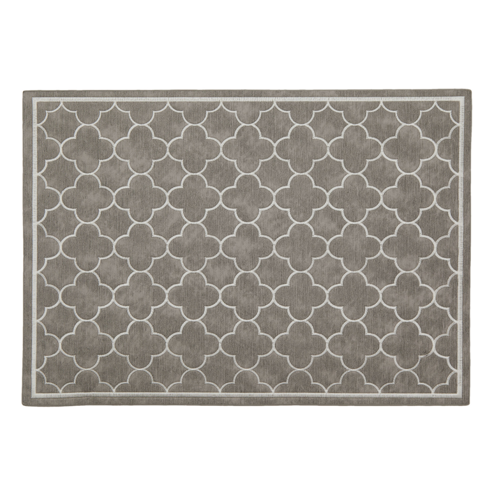 Салфетка Remiling Household Grace серый с вышивкой, 43 x 30см