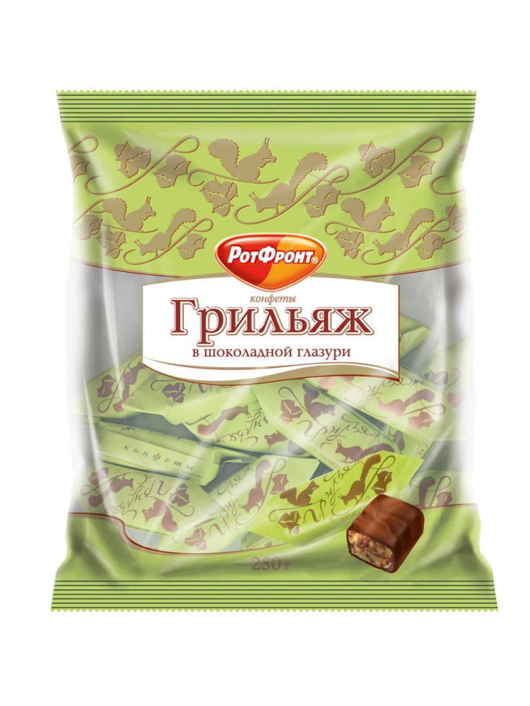 Конфеты Рот Фронт Грильяж в шоколаде, 200г