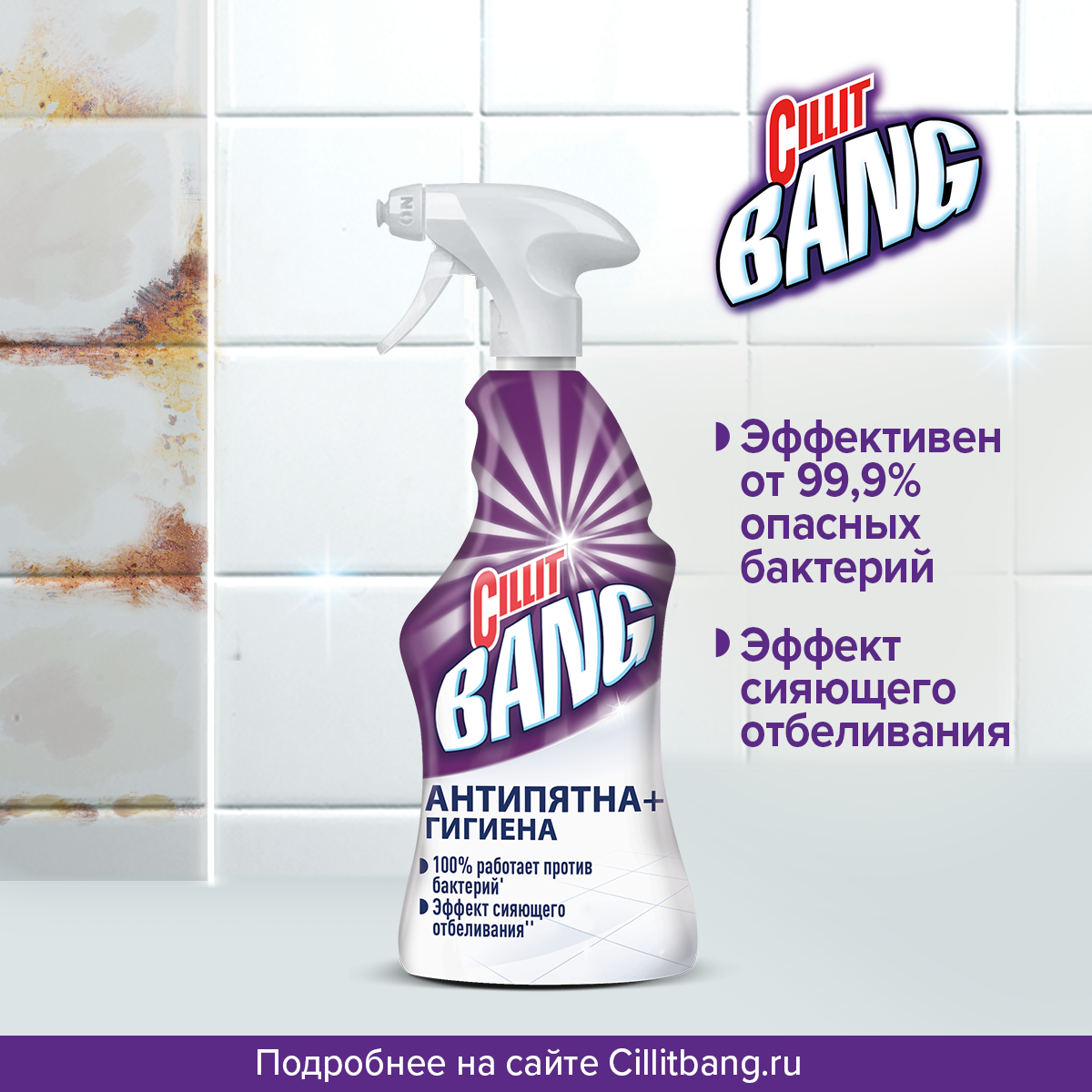 Средство чистящее от пятен и плесени Cillit Bang 750 мл