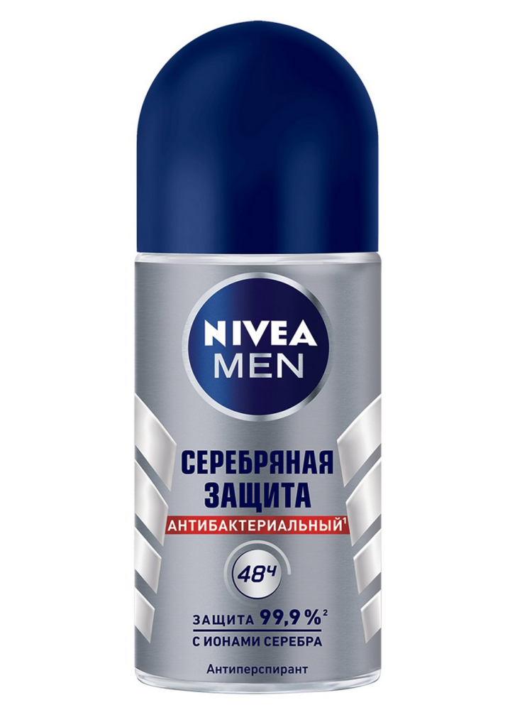 Дезодорант-антиперсперант Nivea for Men \"Серебряная защита\" мужской, 50мл